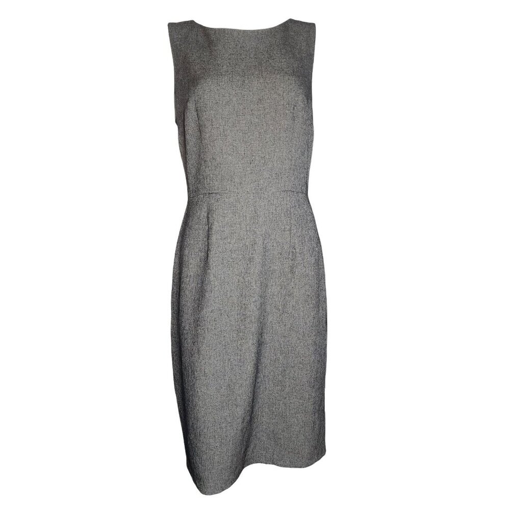 Apt‎ 9 Dress Womens Size 8 Solid All Grey Gray Sleeveless Zip Back Pencil